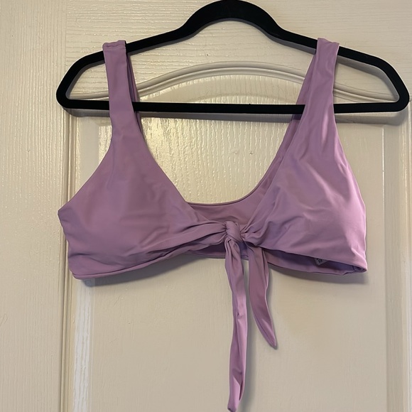 Mauve string tie bikini with cheeky bottoms - Picture 3 of 3